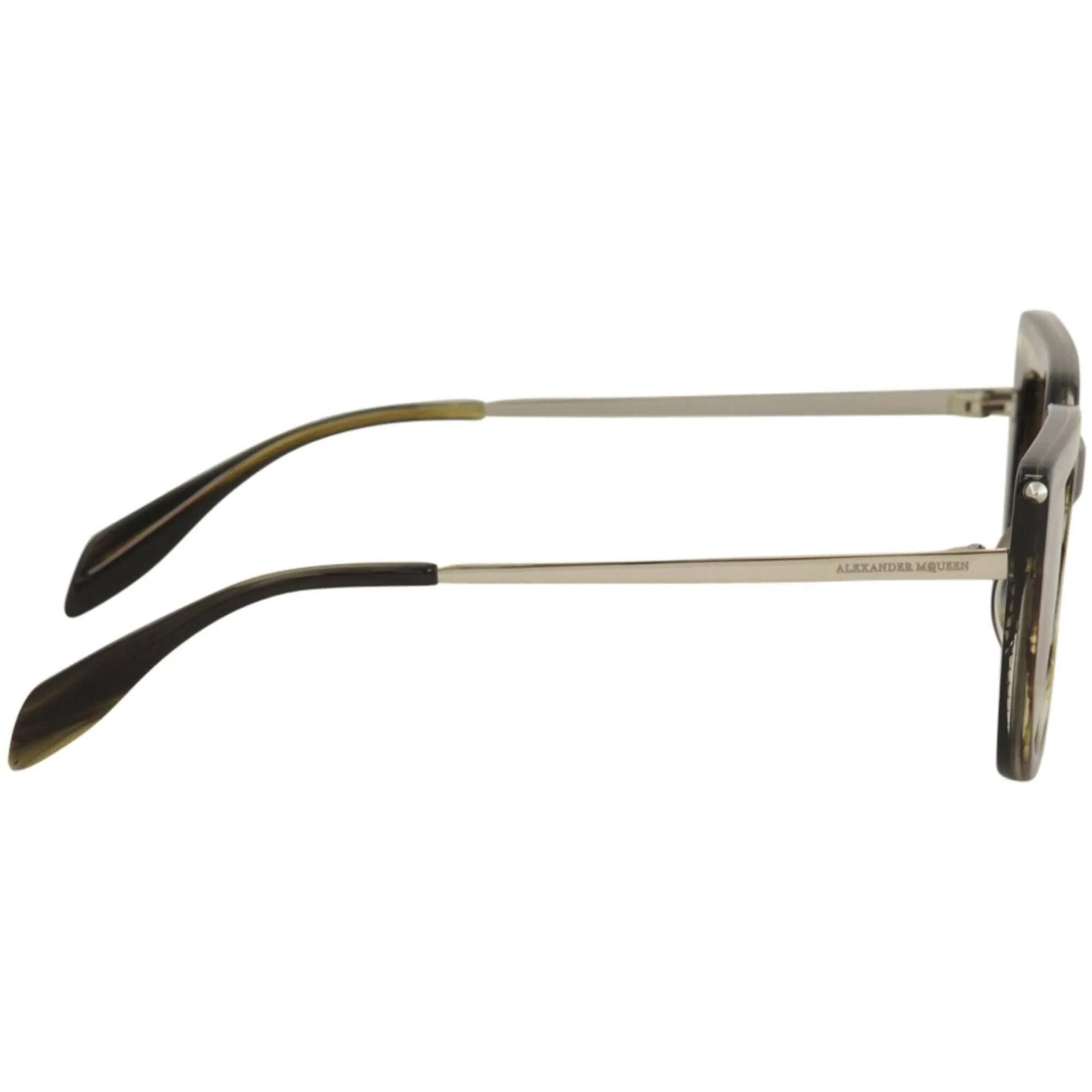 Alexander Mcqueen Unisex Sunglasses - Brown Silver | ALEXANDER MCQUEEN AM0169S 003