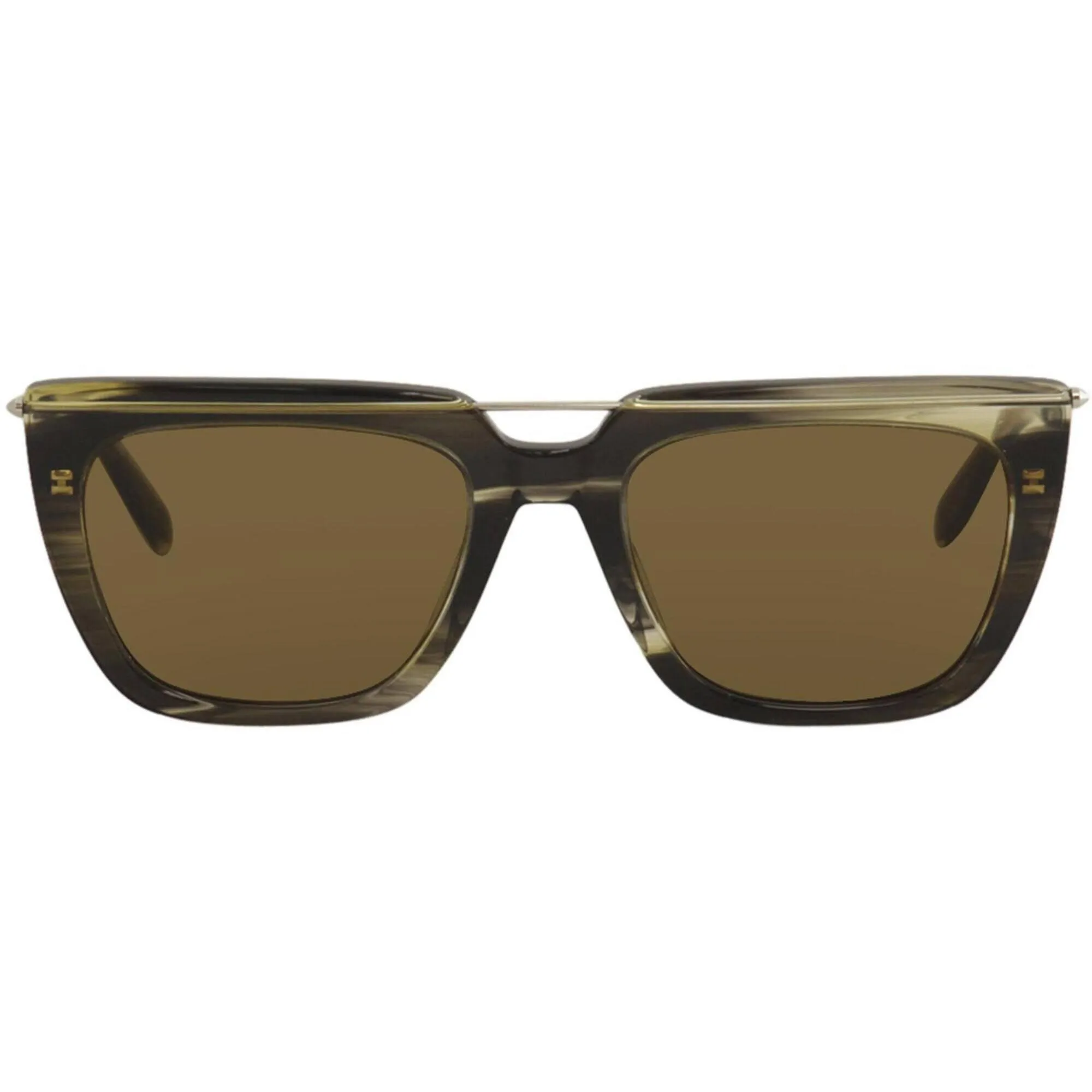Alexander Mcqueen Unisex Sunglasses - Brown Silver | ALEXANDER MCQUEEN AM0169S 003
