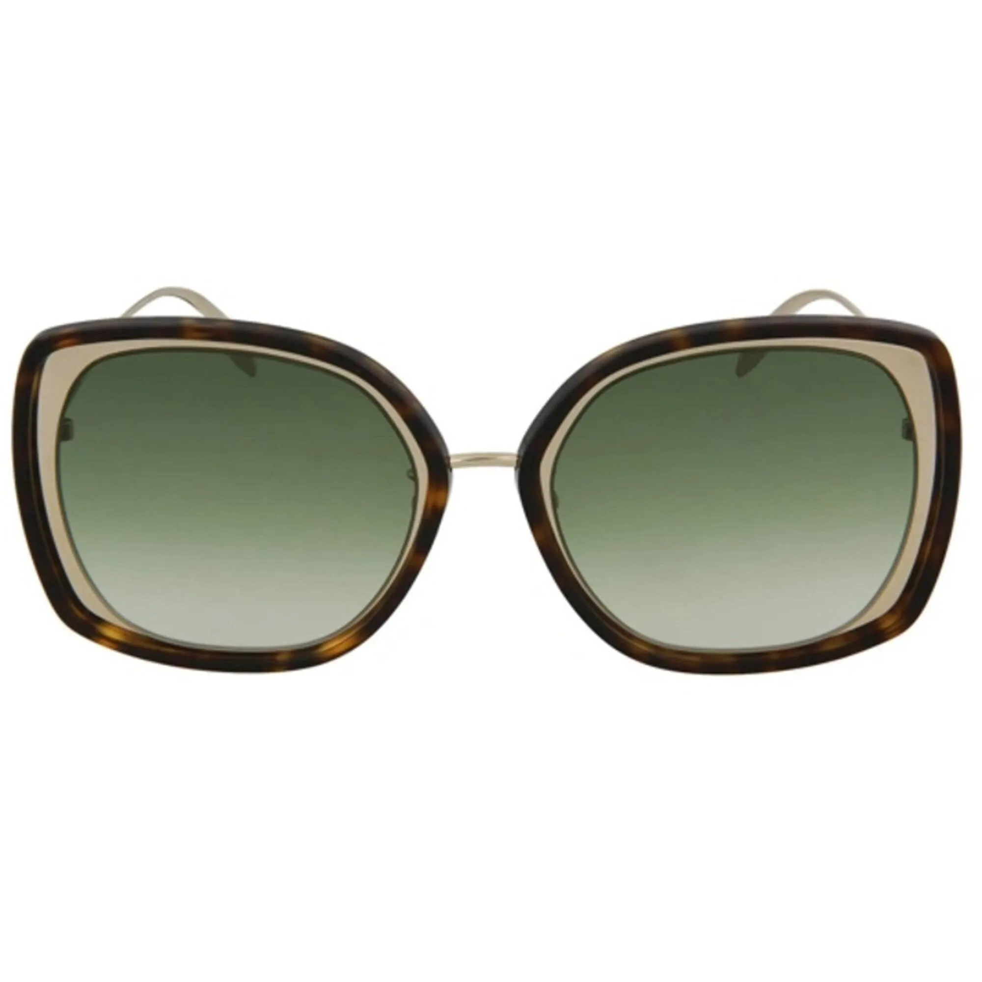 Alexander Mcqueen Unisex Sunglasses - Green Lens | ALEXANDER MCQUEEN AM0151S 005