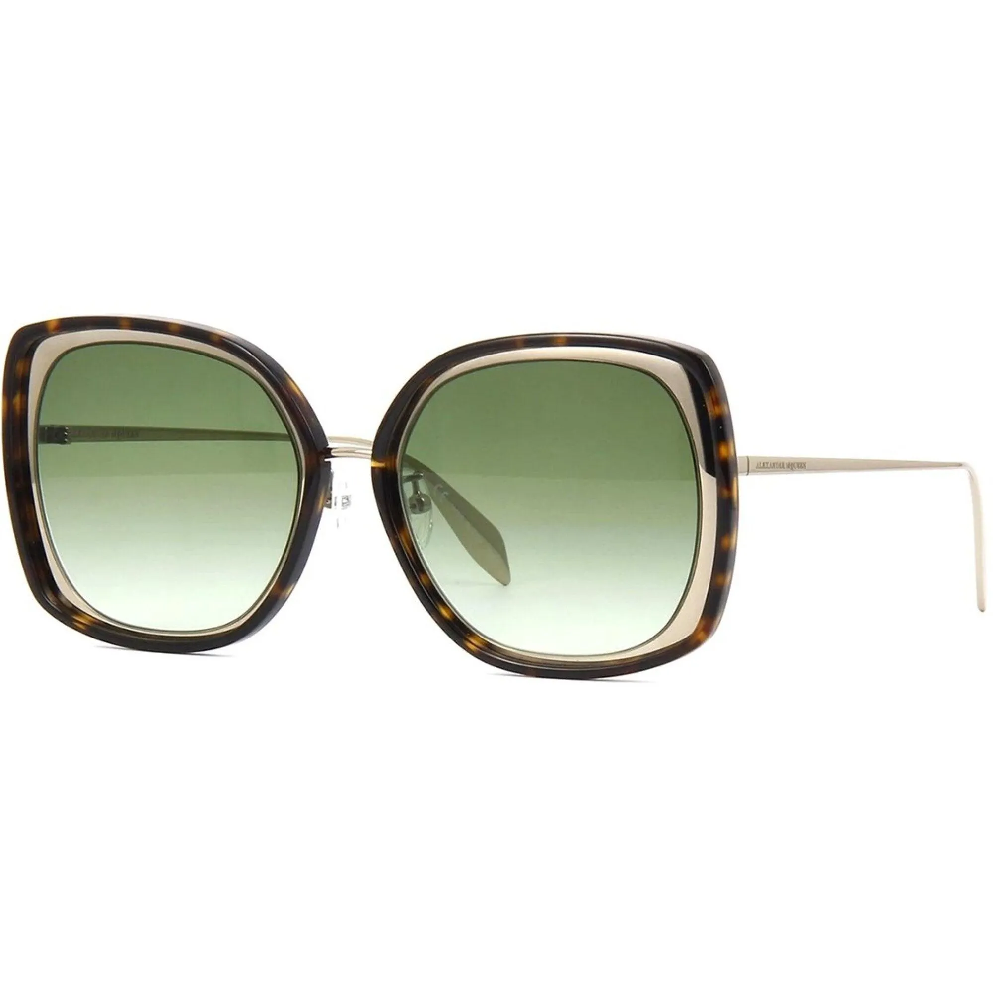 Alexander Mcqueen Unisex Sunglasses - Green Lens | ALEXANDER MCQUEEN AM0151S 005
