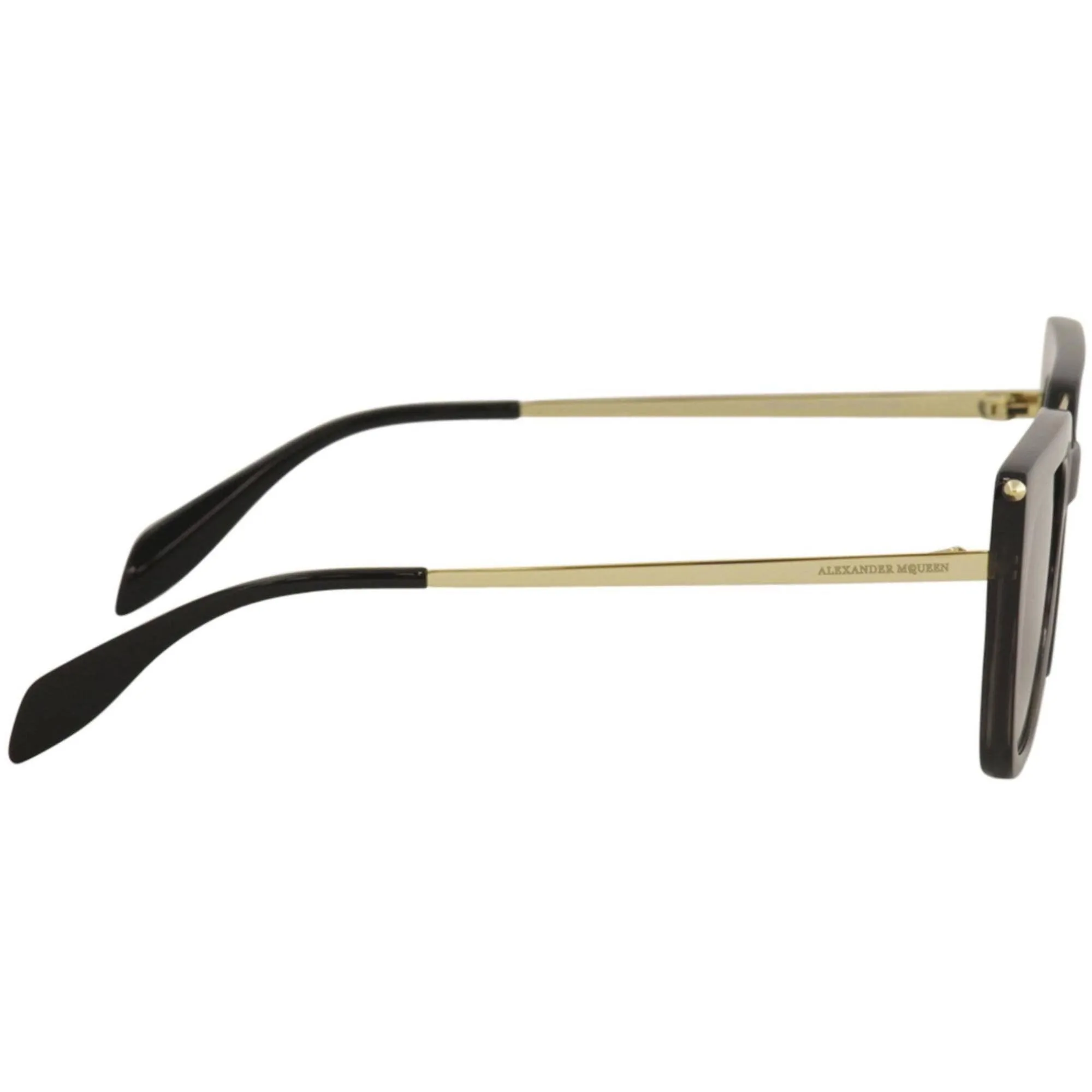 Alexander Mcqueen Unisex Sunglasses - Grey Gold Frame | ALEXANDER MCQUEEN AM0169S 001