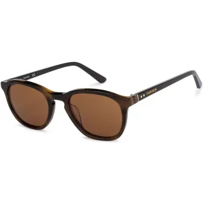 Calvin Klein Unisex Sunglasses - Amber Havana Square Frame | CALVIN KLEIN CK18505S 243
