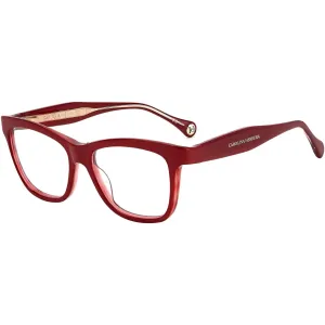 Carolina Herrera Women's Eyeglasses - Burgundy Plastic Frame Demo Lens | CH 0016 0LHF