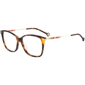 Carolina Herrera Women's Eyeglasses - Havana Plastic/Metal Cat Eye | CH 0042 005L