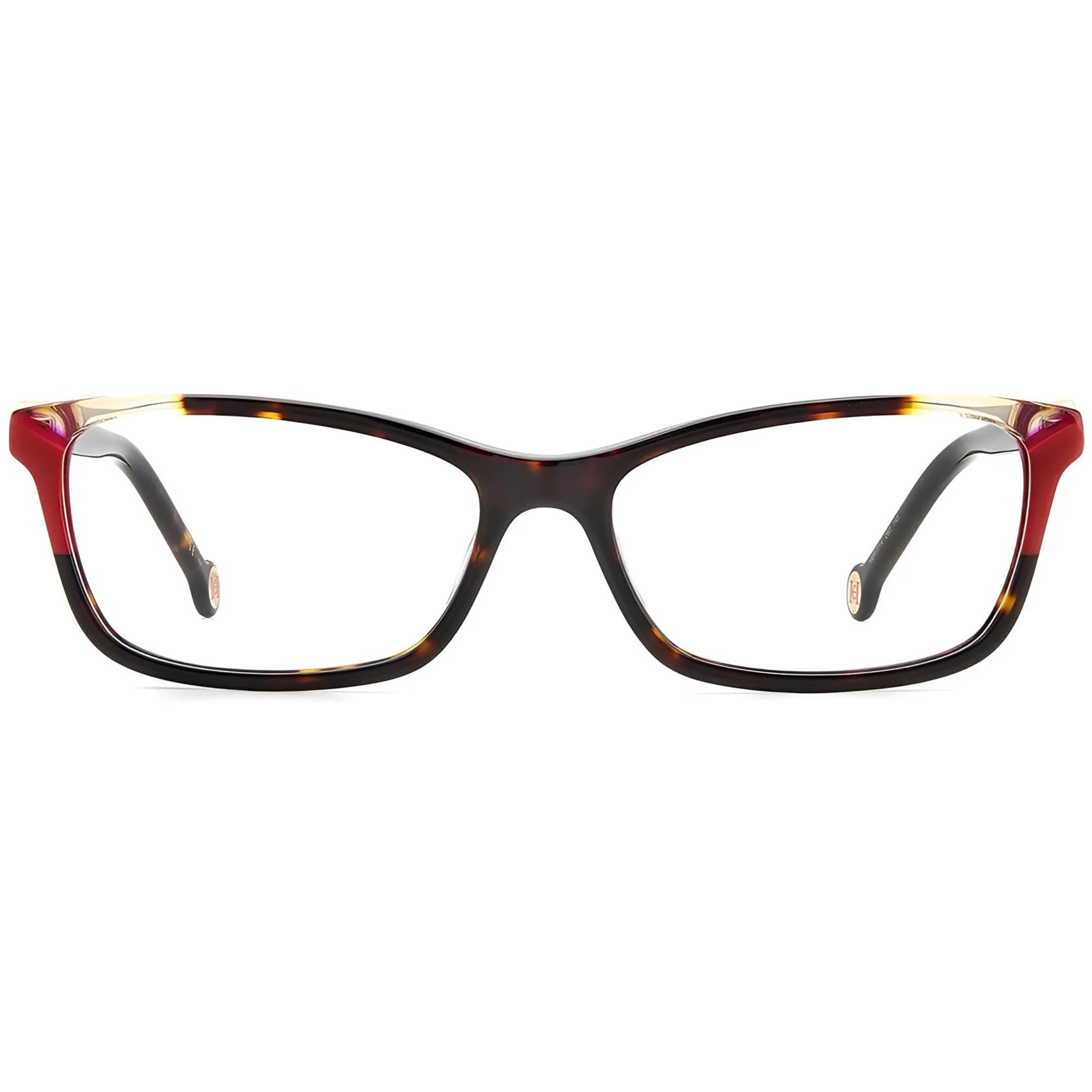 Carolina Herrera Women's Eyeglasses - Havana Red Plastic Cat Eye Frame | HER 0114 0O63