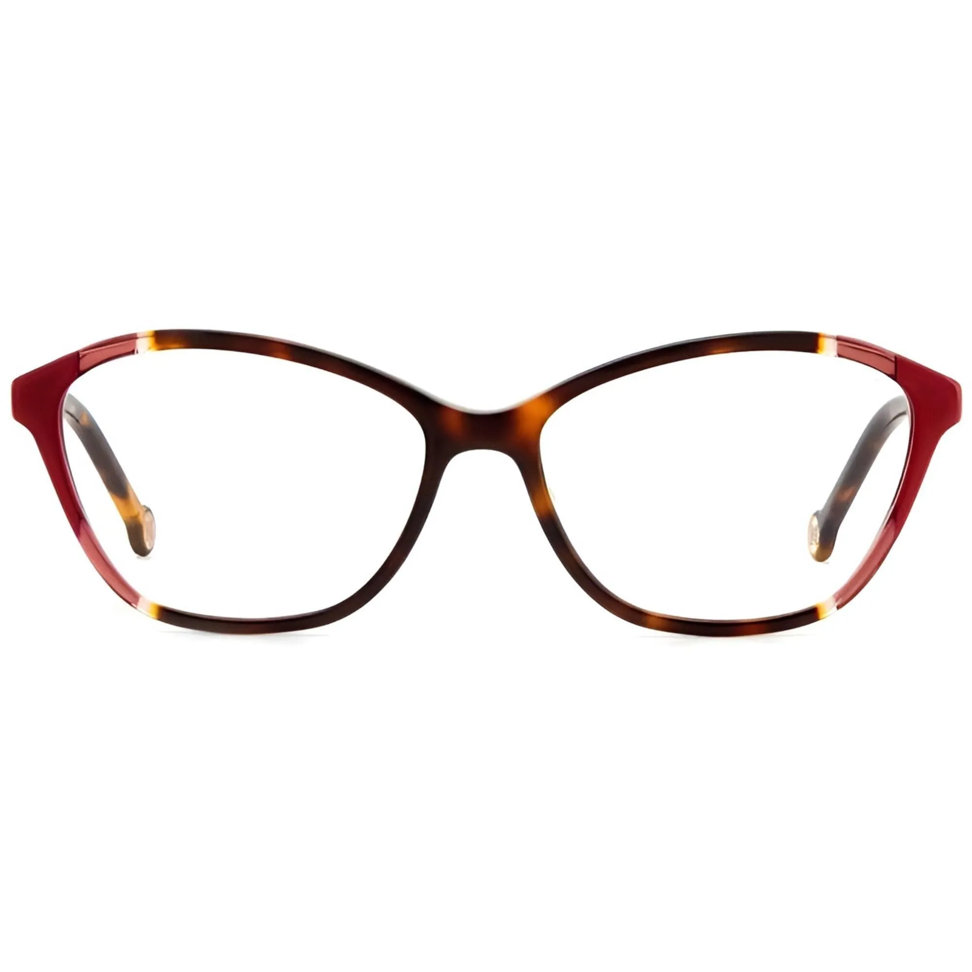 Carolina Herrera Women's Eyeglasses - Havana Red Plastic Cat Eye Frame | HER 0122 0O63