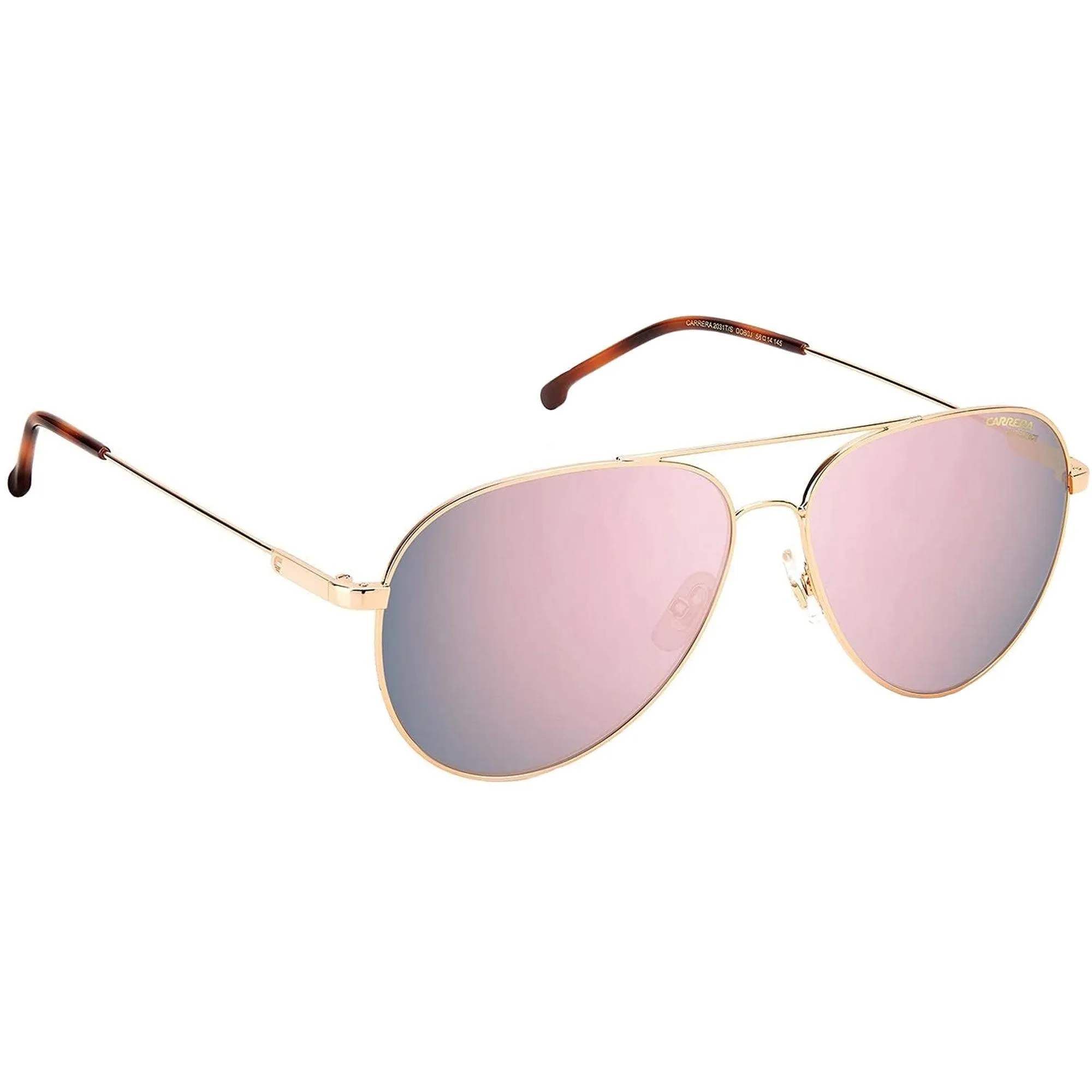 Carrera Unisex Sunglasses - Gold Copper Metal Pilot Frame | CARRERA 2031T/S 0DDB/0J