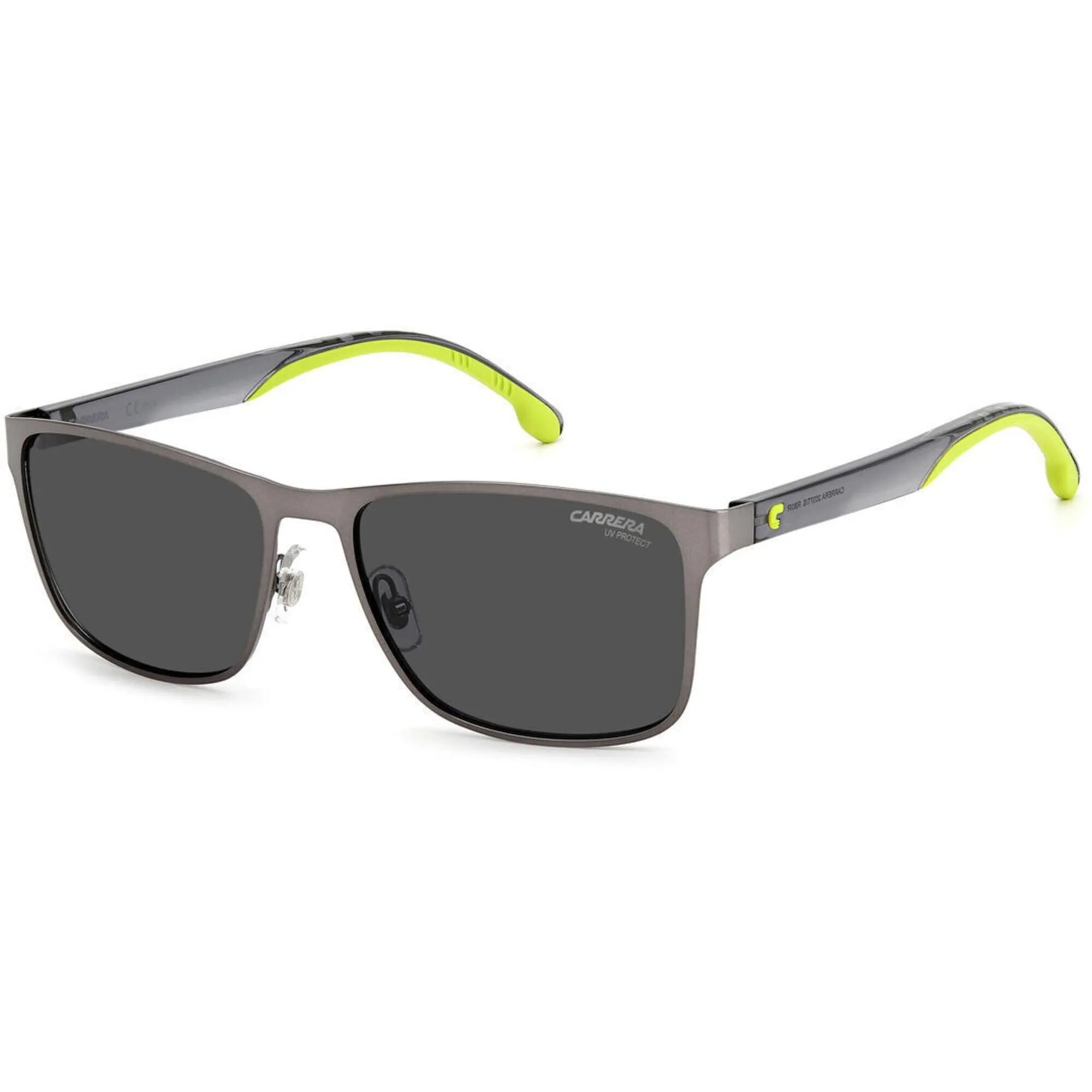 Carrera Unisex Sunglasses - Matte Ruthenium Plastic Rectangular Frame | 2037T/S 0R80