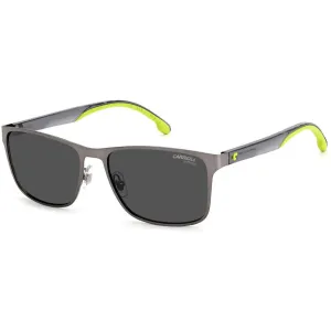 Carrera Unisex Sunglasses - Matte Ruthenium Plastic Rectangular Frame | 2037T/S 0R80