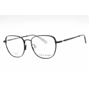 Cole Haan Men's Eyeglasses - Black Metal Square Full Rim Frame Clear Lens | CH4503 001