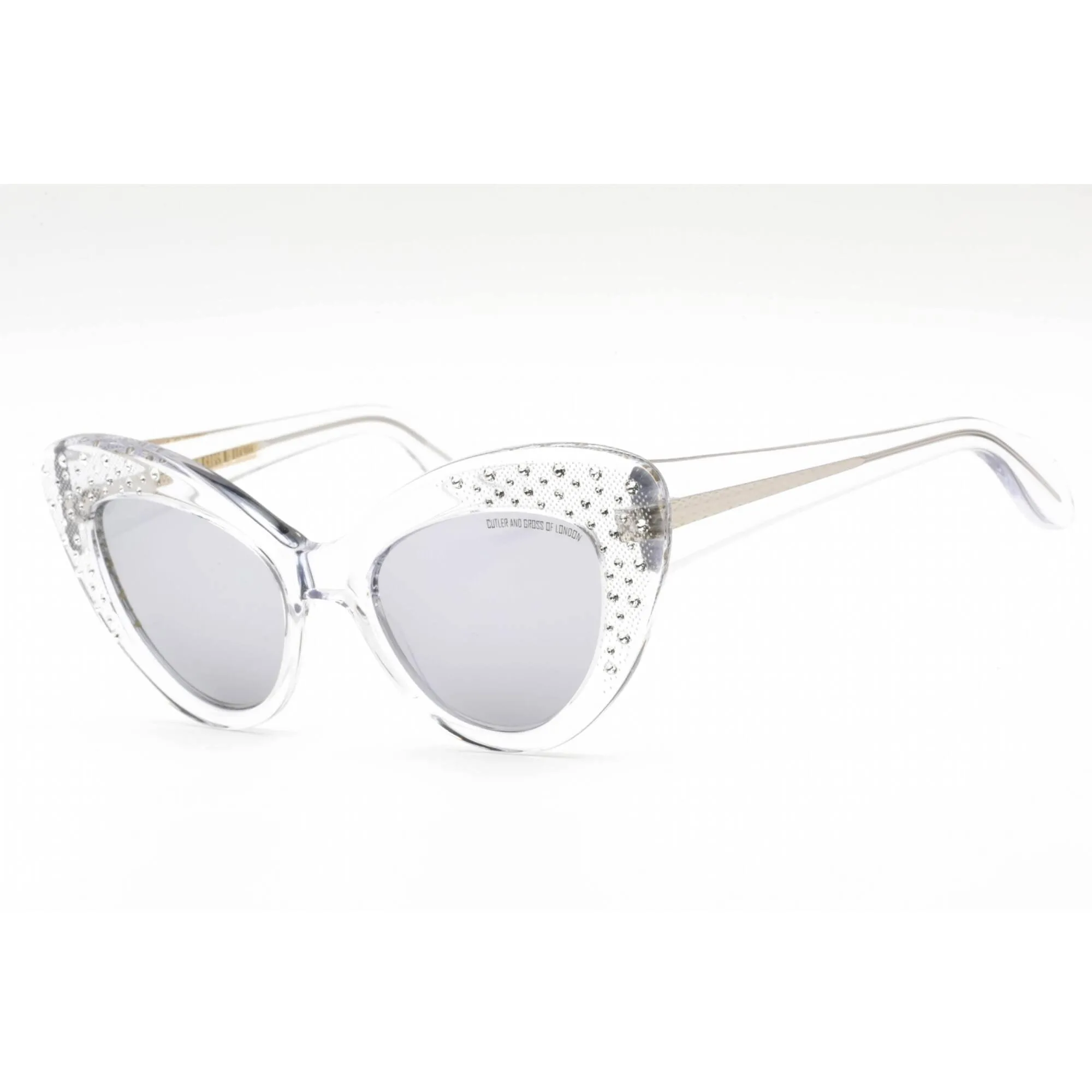 Cutler and Gross Women's Sunglasses - Full Rim Crystal Acetate Cat Eye | CG1287S 002