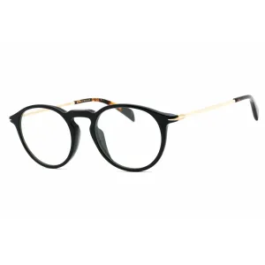 David Beckham Men's Sunglasses - Black Gold Plastic Round Frame | DB 1003/G/CS 02M2 T4