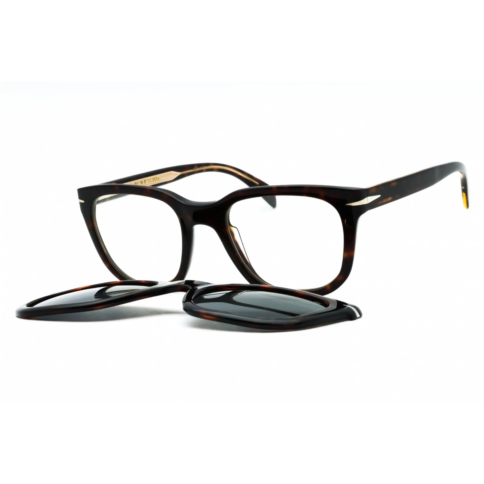 David Beckham Men's Sunglasses - Havana Plastic Full Rim Square | DB 7043/CS 0086 M9