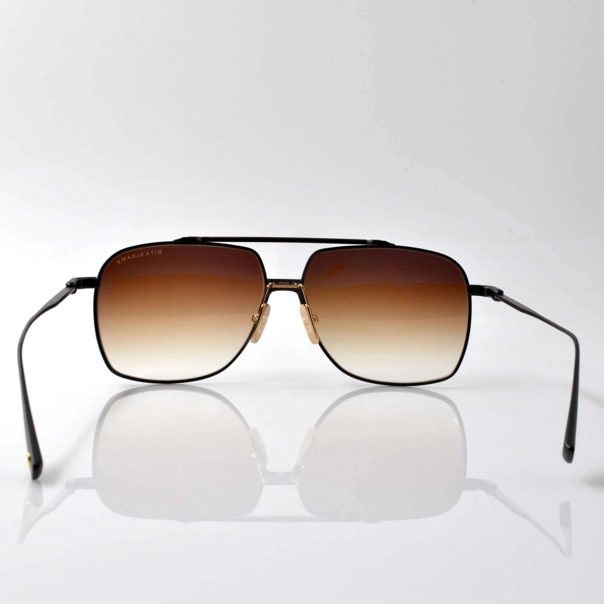 Dita Unisex Sunglasses - Dark Brown Gradient Lens Full Rim Frame | Alkamx DTS100-A-03
