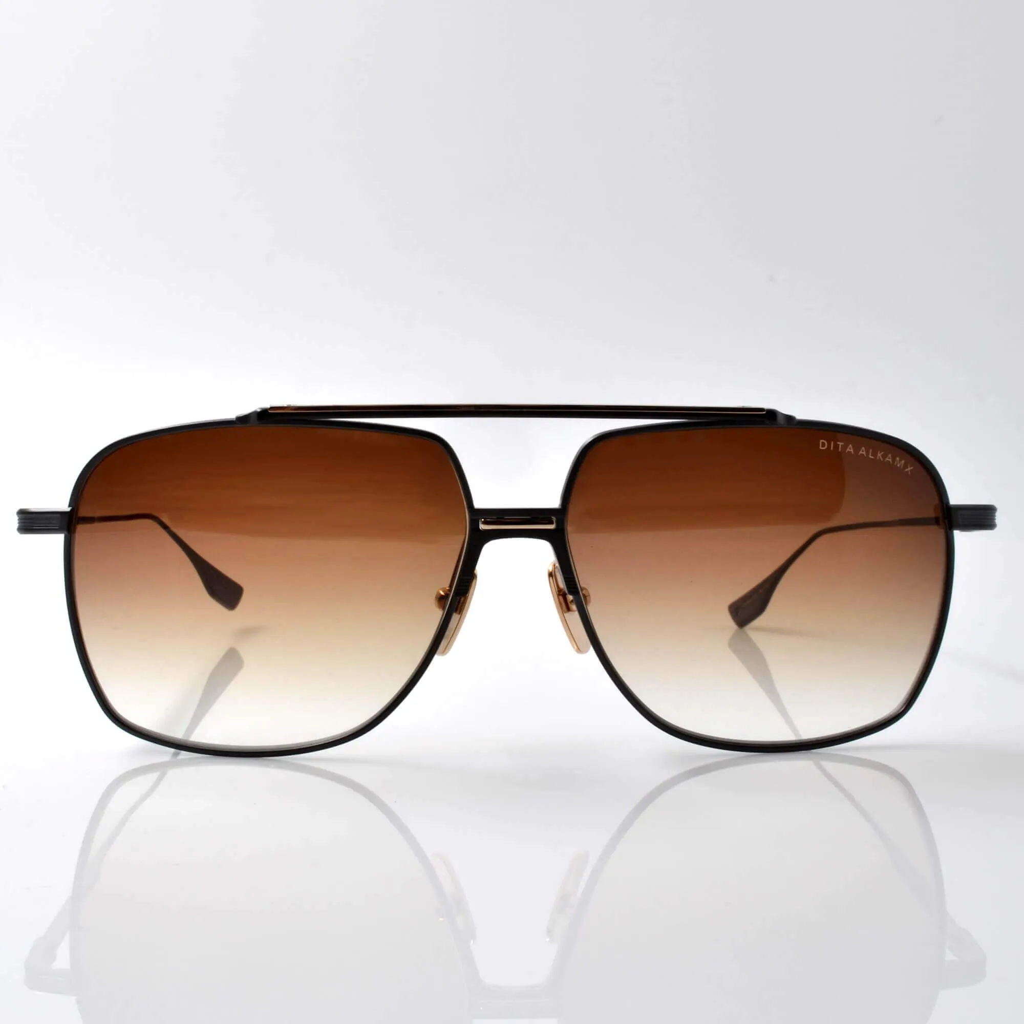 Dita Unisex Sunglasses - Dark Brown Gradient Lens Full Rim Frame | Alkamx DTS100-A-03