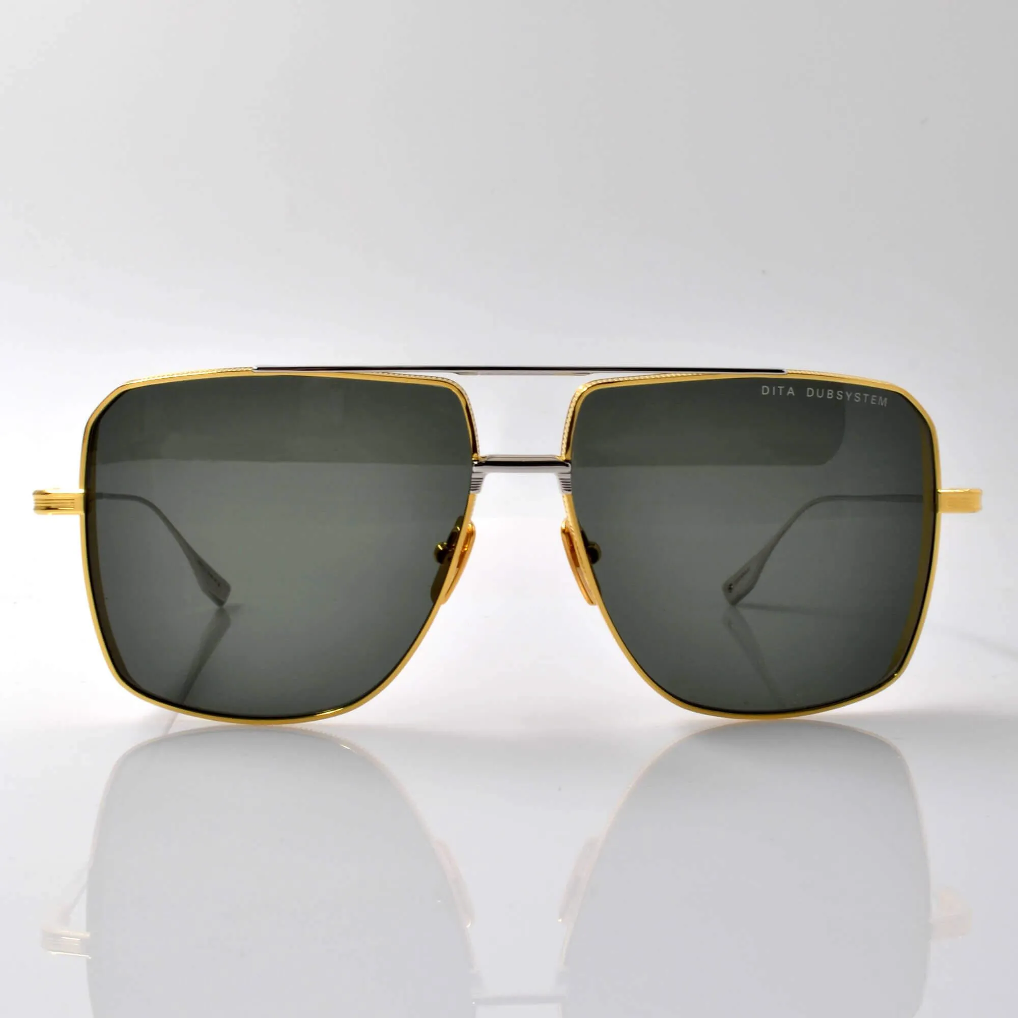 Dita Unisex Sunglasses - G-15 Lens Yellow Gold/Silver Frame | Dubsystem DTS157-A-01