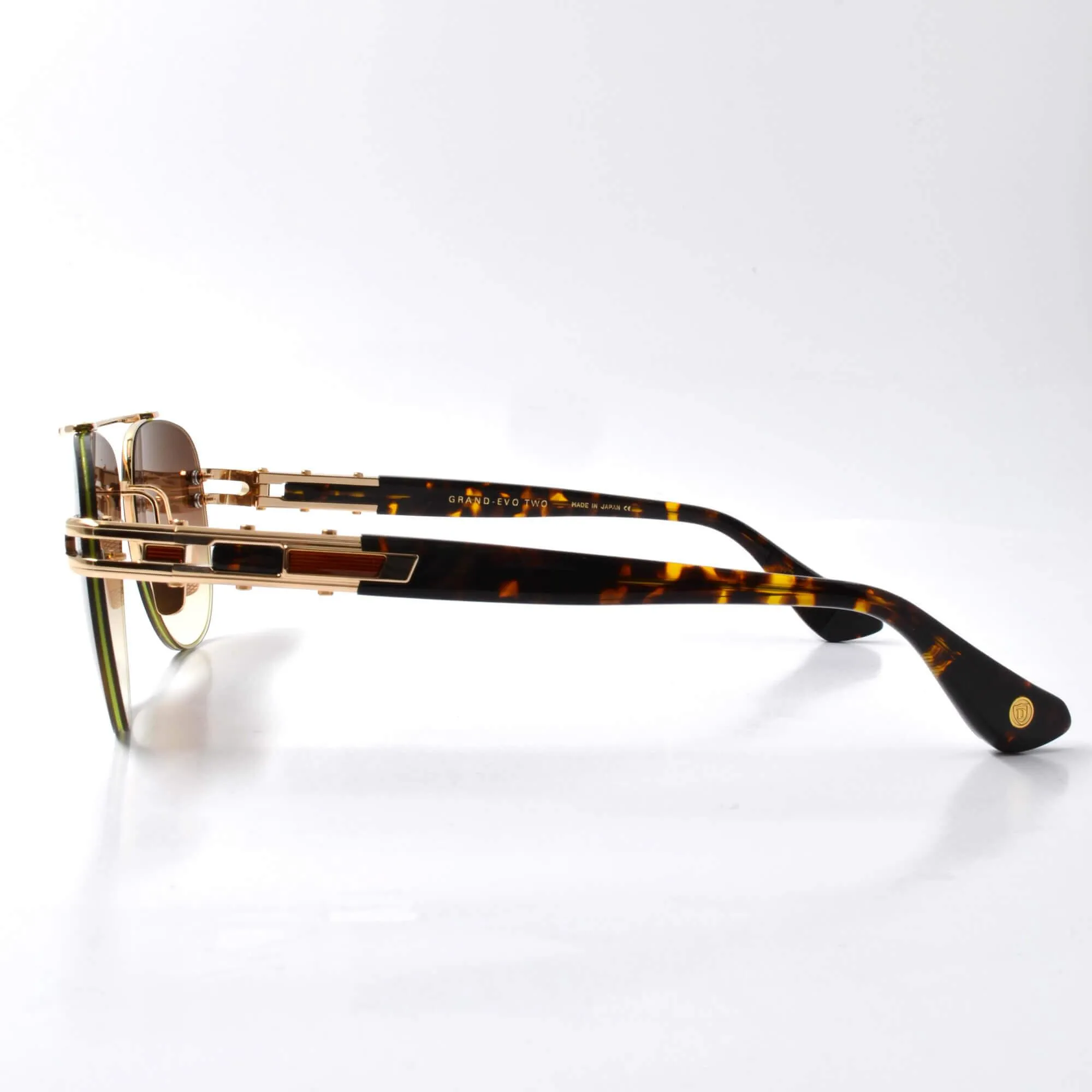 Dita Unisex Sunglasses - White Gold/Brown Aviator Frame | Grand-Evo Two DTS139-A-02-Z