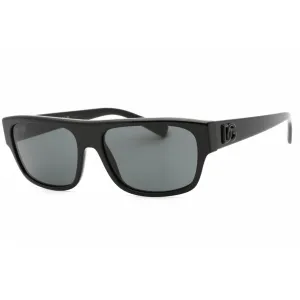 Dolce & Gabbana Men's Sunglasses - Black Plastic Rectangular Frame | 0Dg4455 501/87
