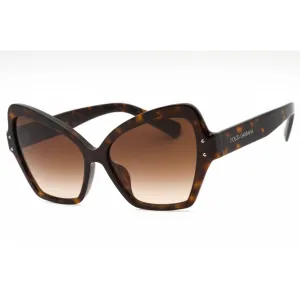 Dolce & Gabbana Women's Sunglasses - Havana Plastic Cat Eye Frame | 0DG4463F 502/13