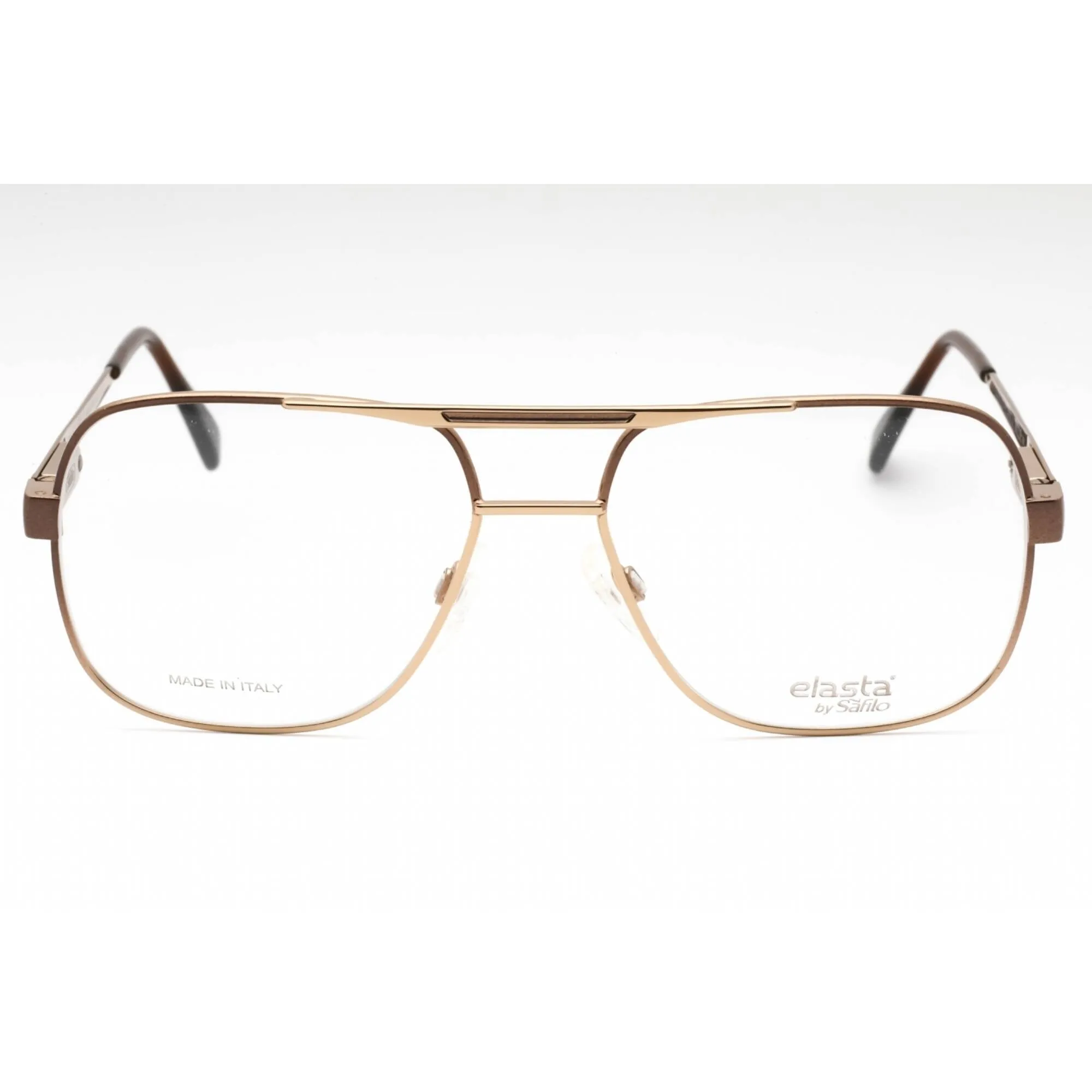 Elasta Men's Eyeglasses - Shadow Brown Metal Aviator Full Rim Frame | 3022/P 0291 00