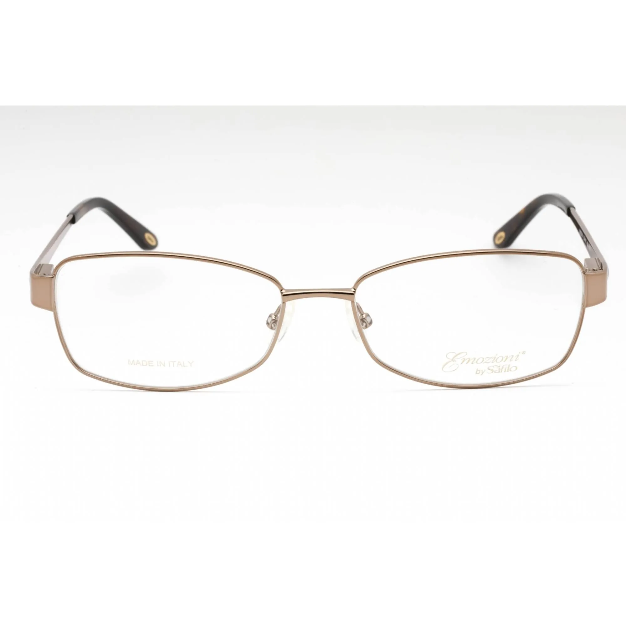 Emozioni Women's Eyeglasses - Brown Gold Metal Rectangular Frame | EM 4413 0FG4 00