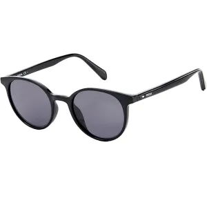 Fossil Unisex Sunglasses - Black Cat Eye Frame Grey Lens | FOSSIL FOS 3115/G/S S
