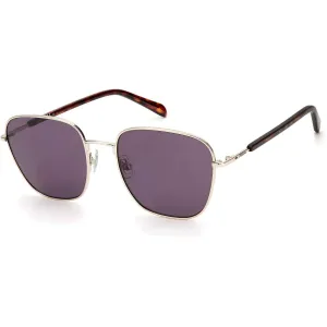 Fossil Unisex Sunglasses - Gold Brown Metal Frame Violet lens | FOSSIL FOS 3117/S S