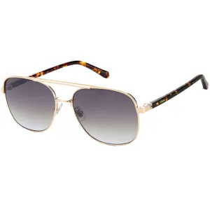 Fossil Unisex Sunglasses - Gold Frame Green Silver Mirror Lens | FOSSIL FOS 2109/G/S S