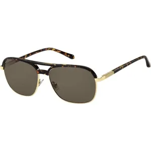 Fossil Unisex Sunglasses - Havana Pilot Frame Brown Lens | FOSSIL FOS 2102/G/S S