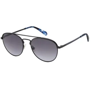 Fossil Unisex Sunglasses - Matte Black Metal Pilot Frame | FOSSIL FOS 2105/G/S S