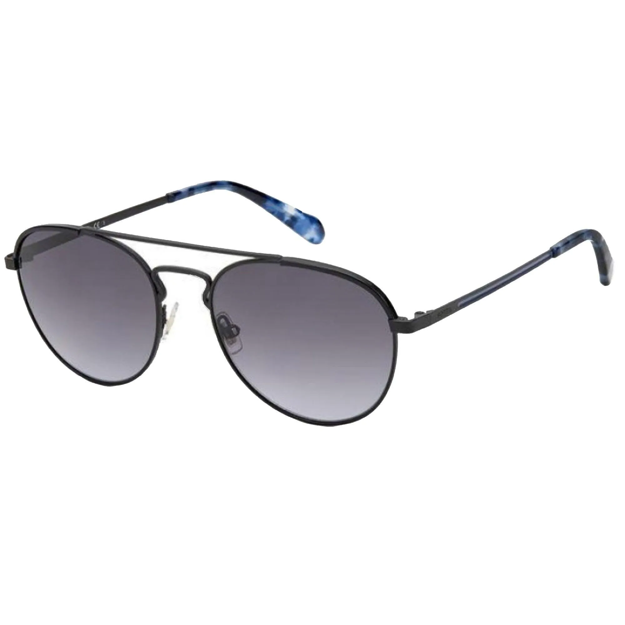 Fossil Unisex Sunglasses - Matte Black Metal Pilot Frame | FOSSIL FOS 2105/G/S S