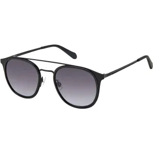Fossil Unisex Sunglasses - Matte Black Metal Pilot Frame | FOSSIL FOS 2110/G/S S