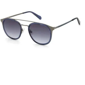 Fossil Unisex Sunglasses - Matte Ruthenium Metal Pilot Frame | FOSSIL FOS 2110/G/S S