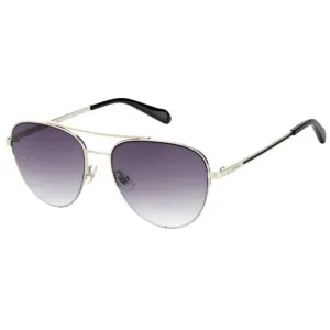 Fossil Unisex Sunglasses - Palladium Frame Grey Shaded Lens | FOSSIL FOS 2106/G/S S