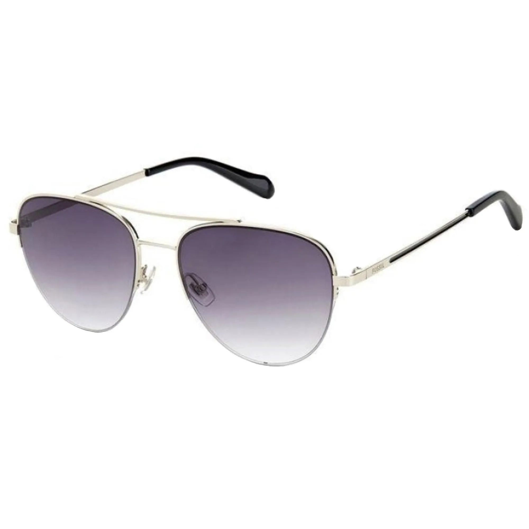 Fossil Unisex Sunglasses - Palladium Frame Grey Shaded Lens | FOSSIL FOS 2106/G/S S