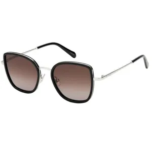 Fossil Unisex Sunglasses - Palladium Metal Cat Eye Frame | FOSSIL FOS 2104/G/S S