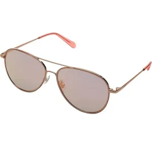 Fossil Unisex Sunglasses - Red Gold Metal Full Rim Pilot Frame | FOSSIL FOS 2096/G/S S