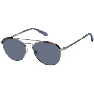 Fossil Unisex Sunglasses - Ruthenium Brown Metal Pilot Frame | FOSSIL FOS 2105/G/S S