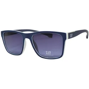 Gap Unisex Sunglasses - Navy/White Plastic Square Frame Grey Lens | GAP SGP408 NAV