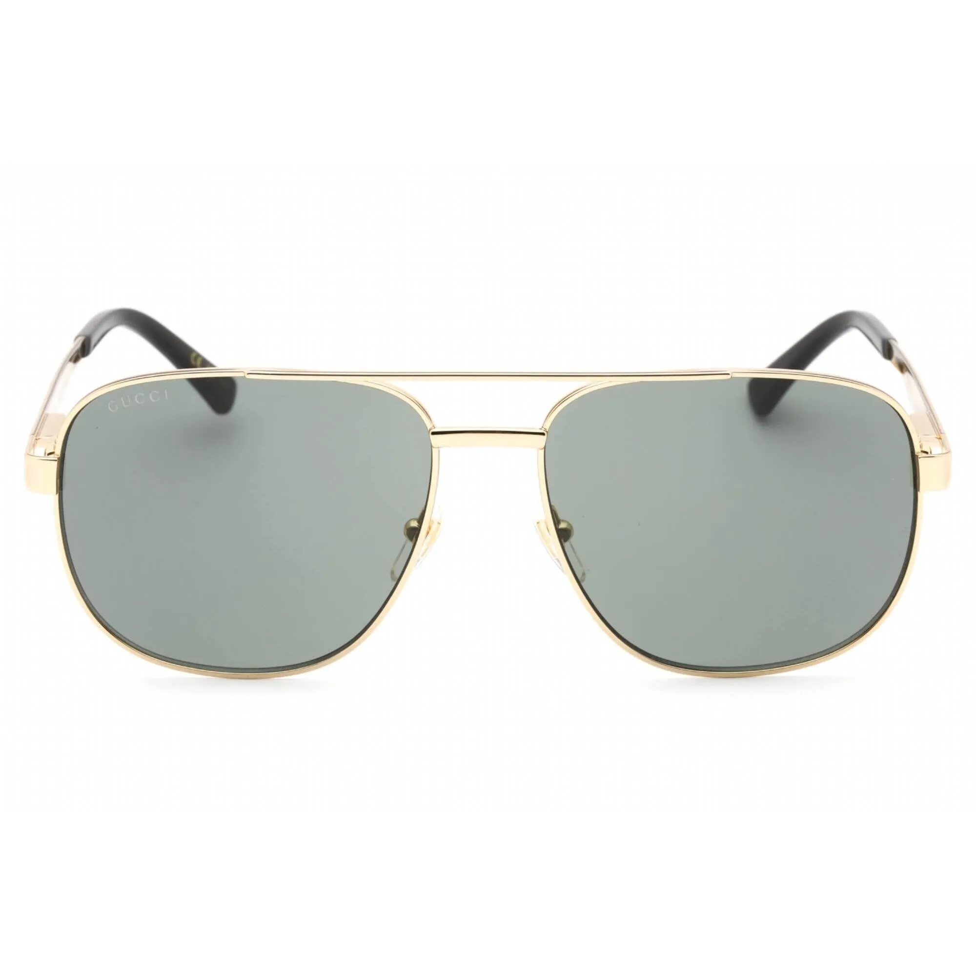 Gucci Men's Sunglasses - Gold Navigator Full Rim Metal Frame Grey Lens | GG1223S 002