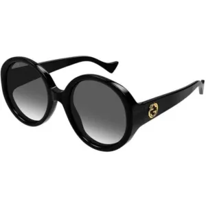 Gucci Women's Sunglasses - Full Rim Black Acetate Round Shape Frame | GG1256S 001