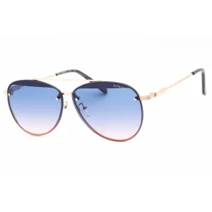 Guess Factory Women's Sunglasses - Shiny Rose Gold Aviator Metal Frame | GF0386 28W