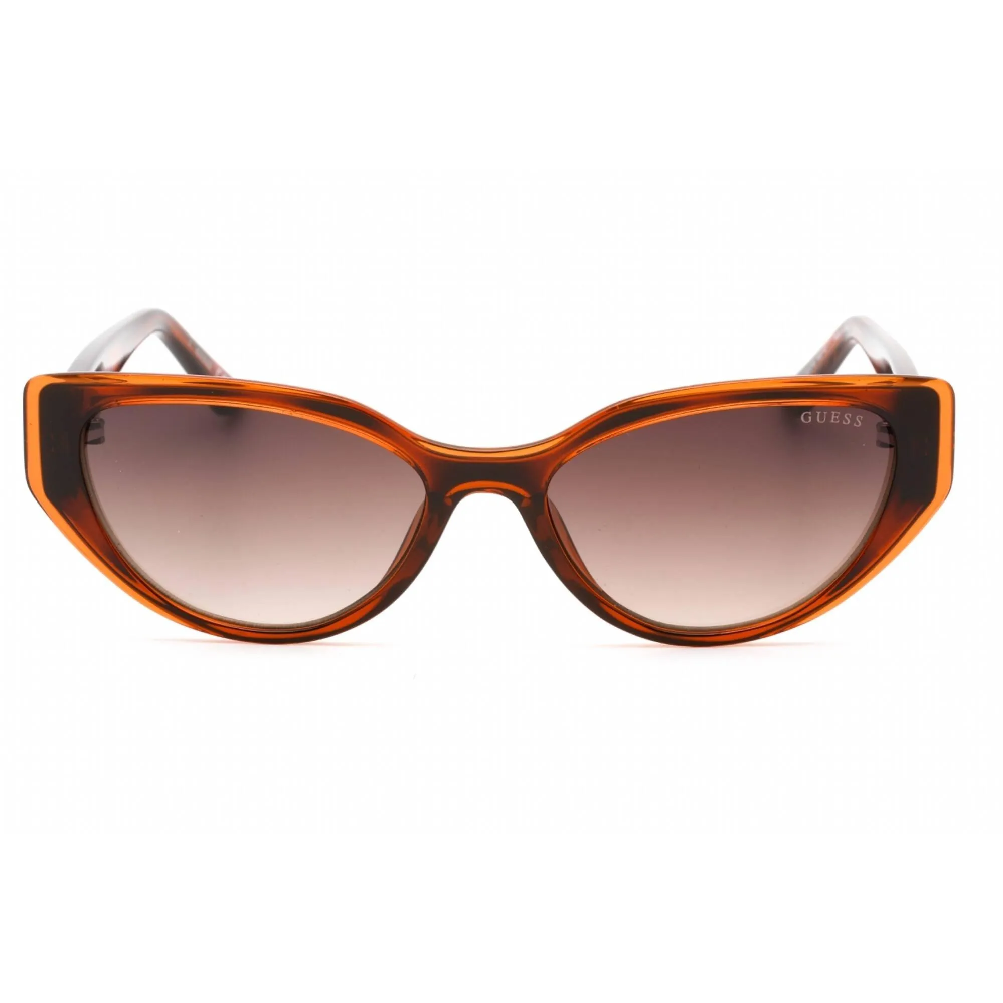 Guess Women's Sunglasses - Dark Havana Plastic Full Rim Cat Eye Frame | GU7910 52F