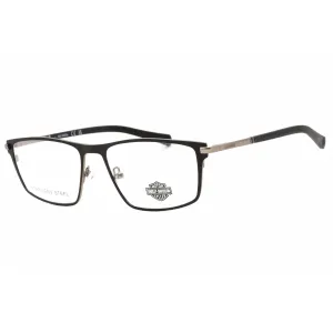 Harley Davidson Men's Eyeglasses - Black Metal Rectangular Full Rim Frame | HD0978 005