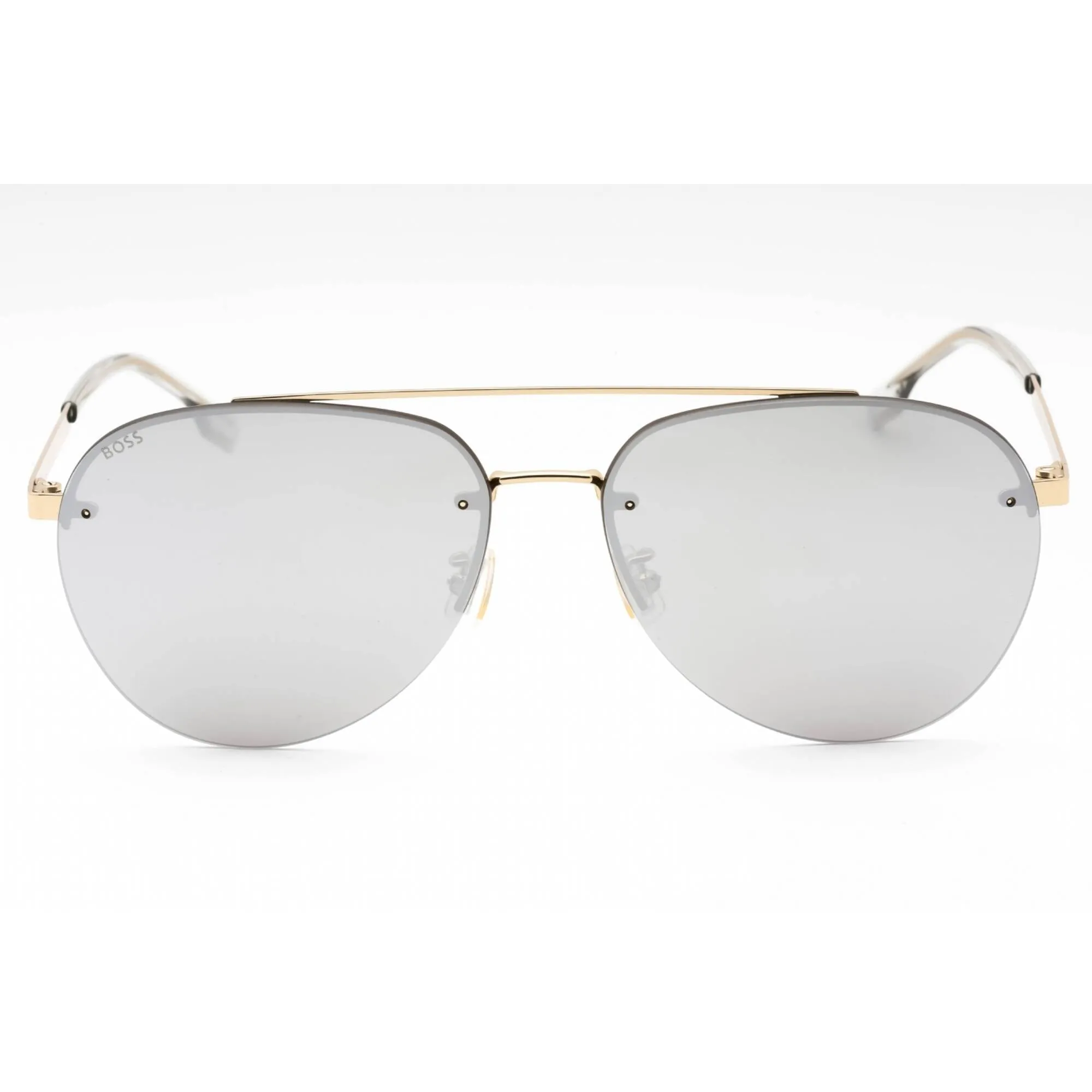 Hugo Boss Men's Sunglasses - Gold Metal Aviator Rimless Frame | BOSS 1537/F/SK 0J5G T4