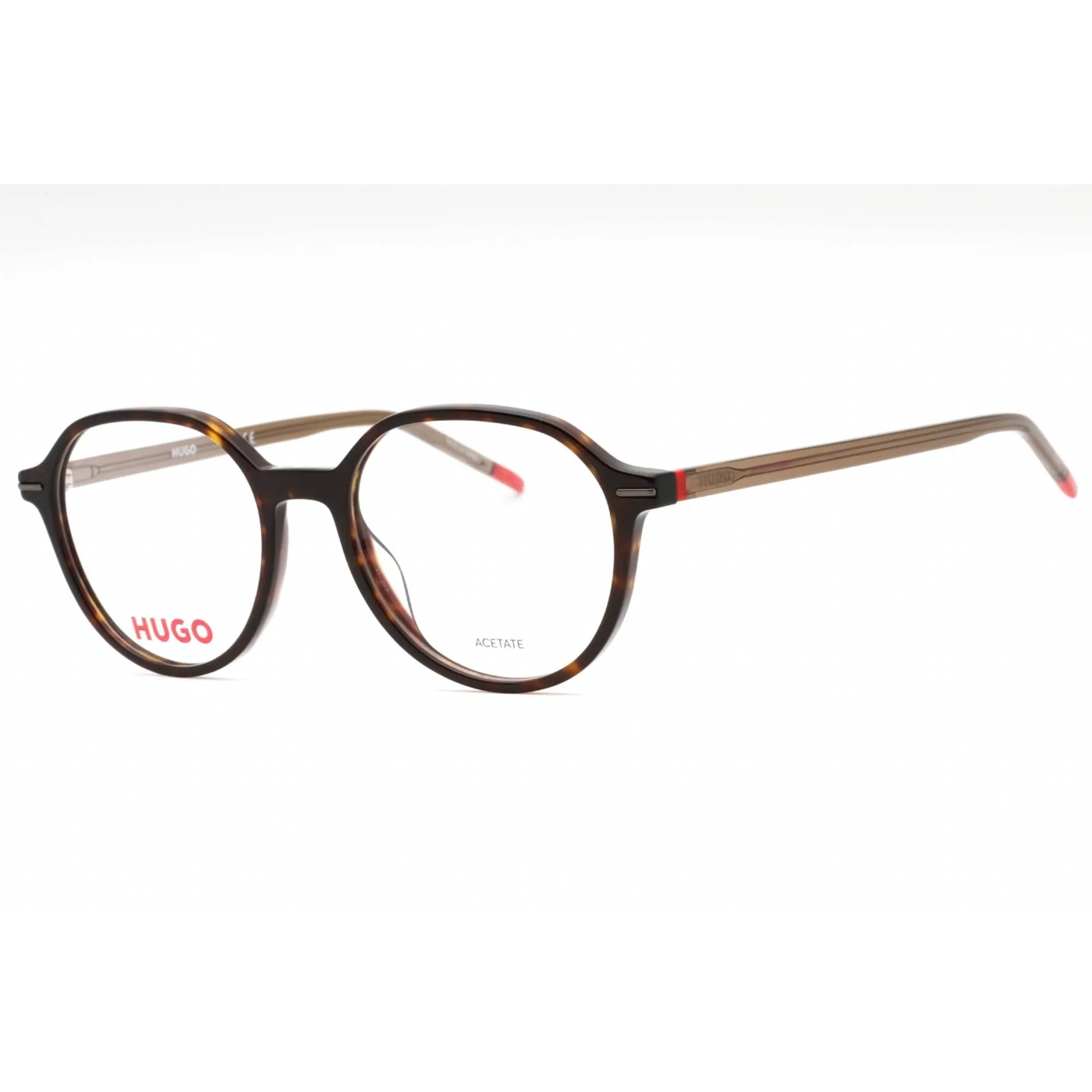 Hugo Men's Eyeglasses - Havana Plastic Round Shape Full Rim Frame | HG 1170 0086 00