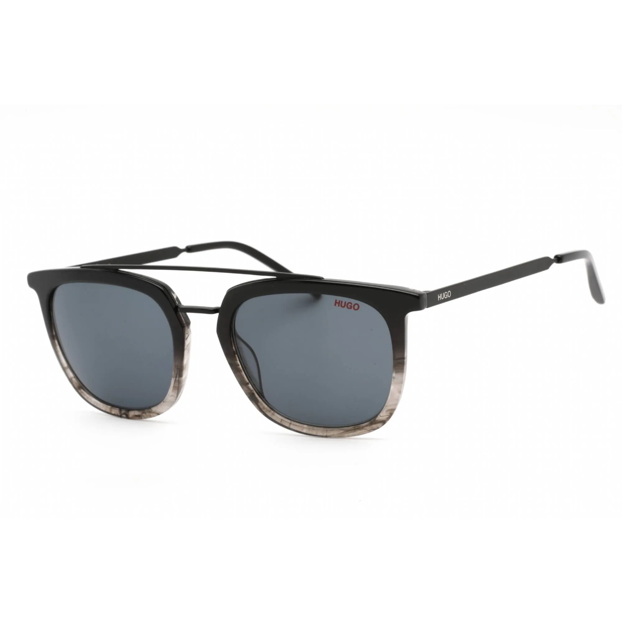 Hugo Men's Sunglasses - Grey Horn Pilot Metal/Plastic Full Rim | HG 1031/S 02W8 IR