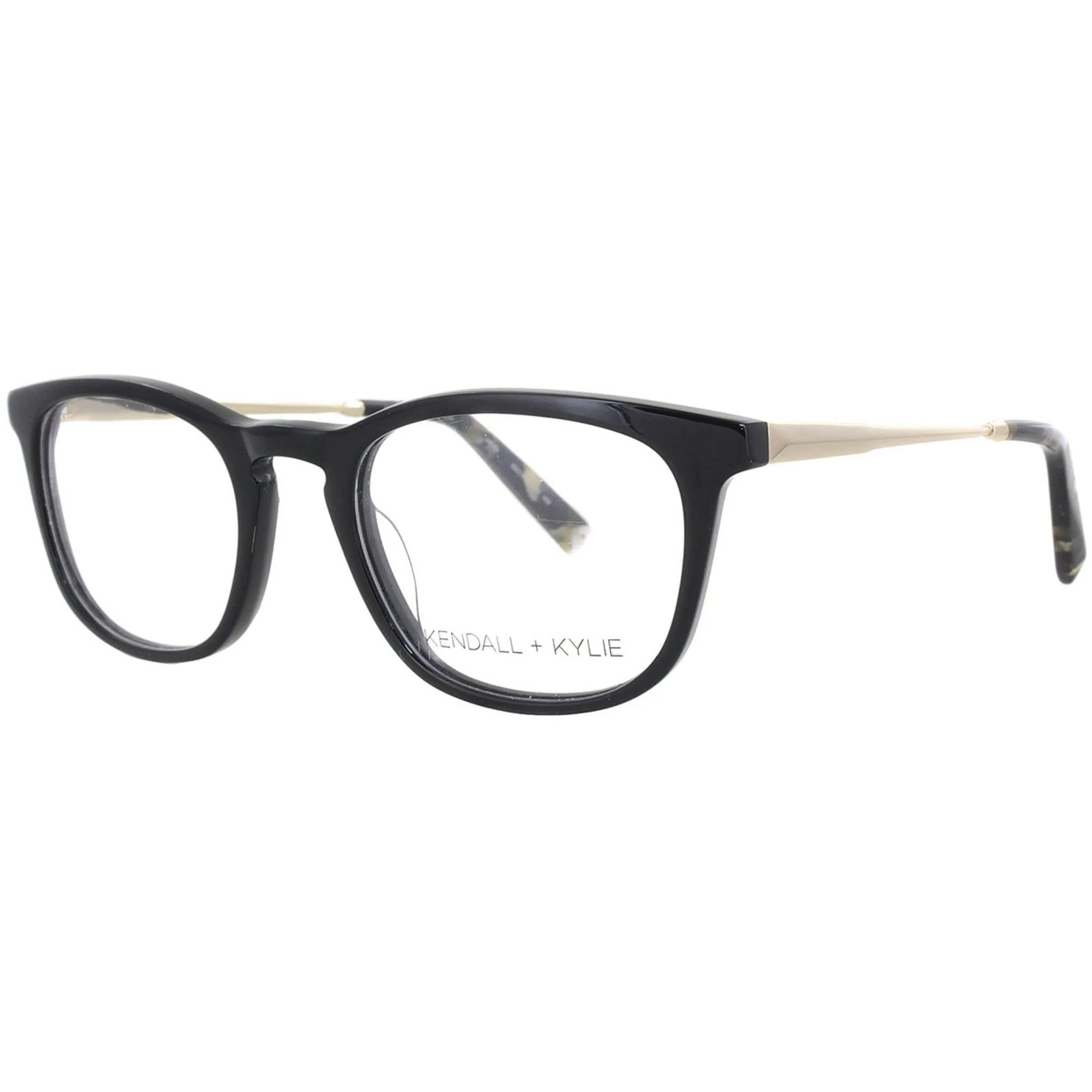 Kendall   Kylie Women's Eyeglasses - Black Acetate/Metal Frame Demo Lens | KKO102 1