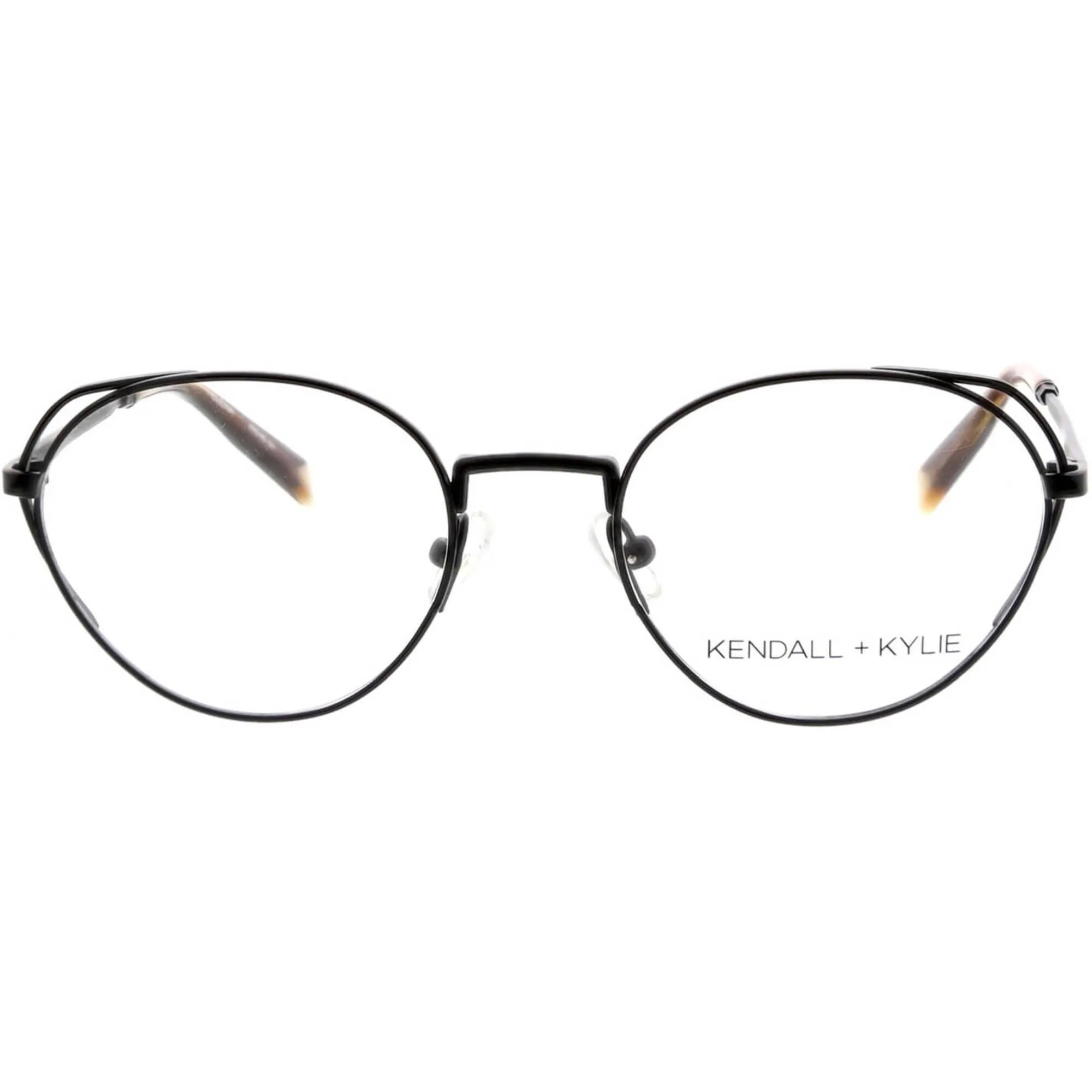 Kendall   Kylie Women's Eyeglasses - Black Metal Frame Demo Lens | KKO142 HELENA 1