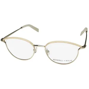 Kendall   Kylie Women's Eyeglasses - Gold Metal Frame Demo Lens | KKO176G EMILIA 718